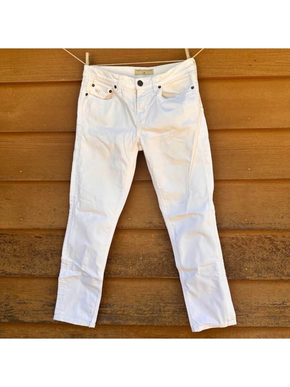 Marc By Marc Jacobs White Skinny Jeans Womens Size 29 Stretch Cotton Blend Casua